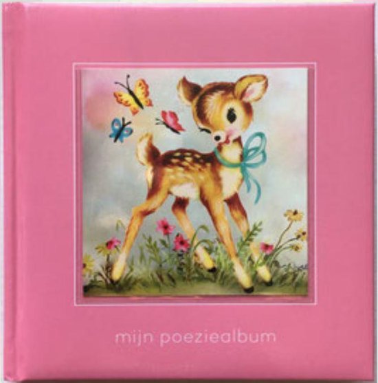 Poëziealbum - 16x16 - Blauw - Hertje - Versjes - Gedicht - Cadeau - Sint - Geschenk - Knutselen - Hobby - Creatief - Scrapbook - Poezie
