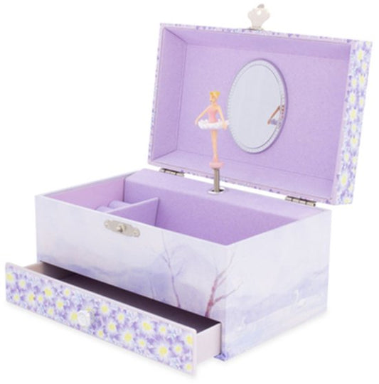 Ulysse Rectangular Swan Lake Musical Box - 1 drawer