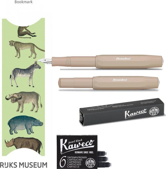 Kaweco Vulpen Sport Skyline MACCIATO (EXTRA FINE) met doosje vullingen en boekenlegger