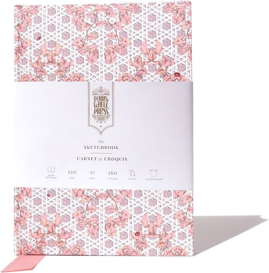 Ferris Wheel Press - Blanco A5 - The Sketchbook A5 Enveloped in Rattan - Pink