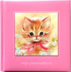Roze poeziealbum met kat