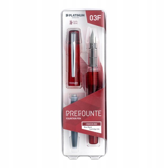 Platinum Prefounte Vulpen Crimson Red M - Stijlvol Schrijven