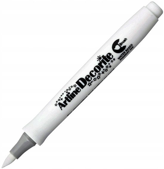 Artline Decorite Brush Marker Permanent Wit - AR-035
