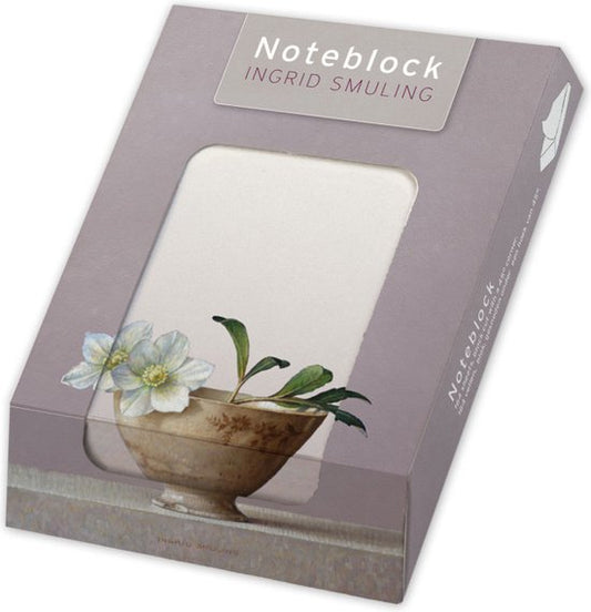 Memo blocnote: Helleborus in bruine kom, Ingrid Smuling