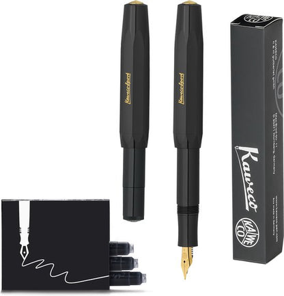 Kaweco - Vulpen - CLASSIC SPORT ZWART Fountain Pen - Breed - Doosje Vullingen