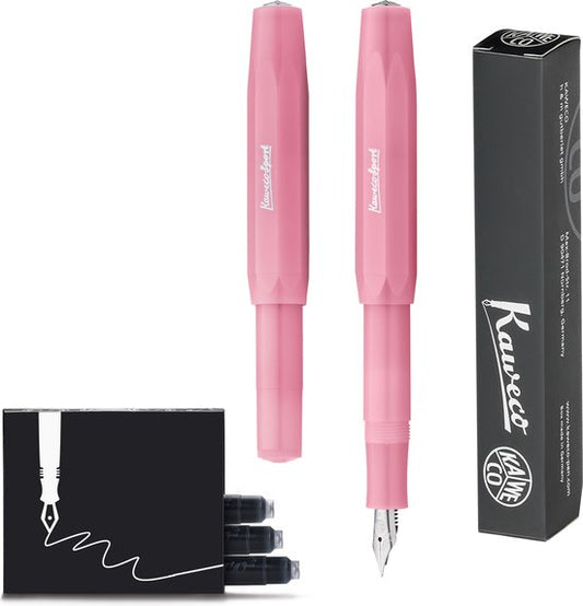 Kaweco - Vulpen - FROSTED SPORT BLUSH Fountain Pen - Breed - Doosje Vullingen