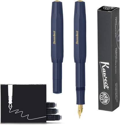Kaweco - Vulpen - CLASSIC SPORT NAVY Fountain Pen - Breed - Doosje Vullingen