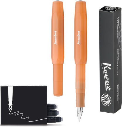 Kaweco - Vulpen - FROSTED SPORT MANDARIN Fountain Pen - Fine - Doosje Vullingen