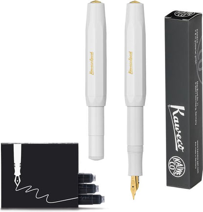 Kaweco - Vulpen - CLASSIC SPORT WIT Fountain Pen - Medium - Doosje Vullingen