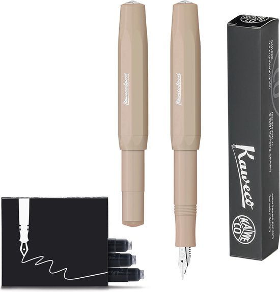 Kaweco - Vulpen - Sport Skyline Macchiato Fountain Pen - Breed - doosje vullingen