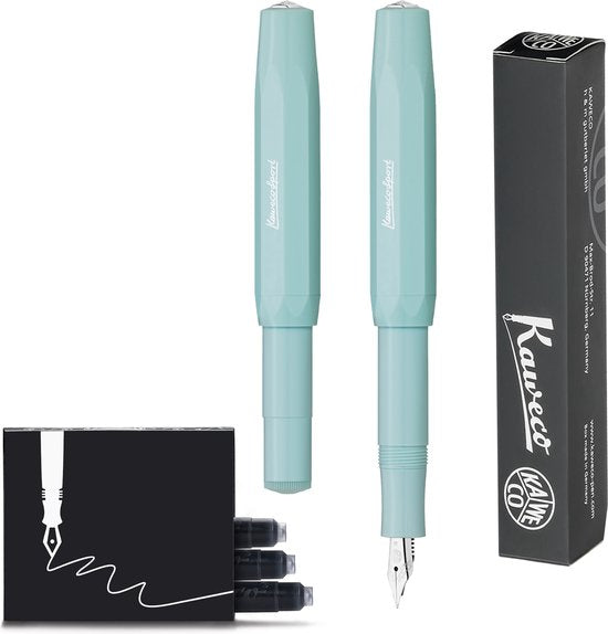 Kaweco - Vulpen - Sport Skyline Mint Fountain Pen - Breed -  doosje vullingen