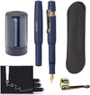 Kaweco - Cadeauset - 5delig - Vulpen Extra Fine (EF) - Sport Classic Navy - Nostalgie Oktogonal Clip Vergoldet - etui Leer Zwart - Twister patronen - Doosje vullingen