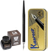Kaweco - Fountain Pen - Special Dip Pen Black - in vintage blik - Potje Platinum Dyestuff 'Classic Ink' 60cc Sepia Black