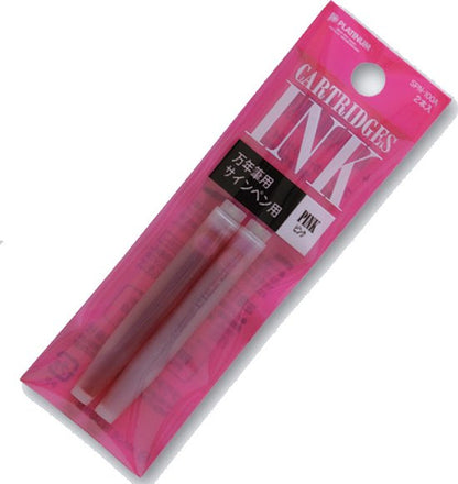 Platinum Japan - Plaisir Fountain Pen - FIJN - Vulpen - Blauw - penpunt: fijn 03 - Met extra navullingen Roze