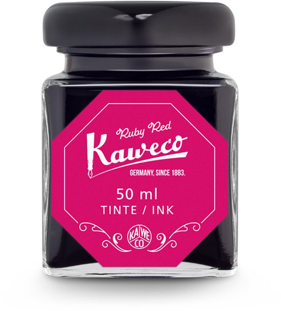 Kaweco - Ink bottle - Ruby Red - potje vulpeninkt - Rode originele Kaweco-inkt in 50 ml glas