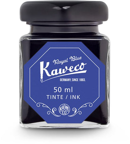 Kaweco - Ink bottle en Standaard Converter - Royal Blue - potje vulpeninkt - Blauwe originele Kaweco-inkt in 50 ml glas - Converter met blauwe achterkant