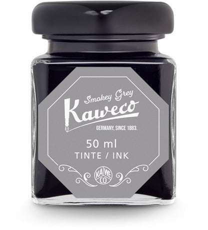 Kaweco - Ink bottle en Standaard Converter - Smokey Grey - potje vulpeninkt - Grijze originele Kaweco-inkt in 50 ml glas - Converter met grijze achterkant