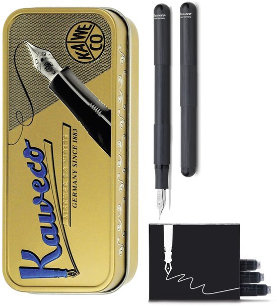 Kaweco - Vulpen - Supra Black - Fine - doosje inkt