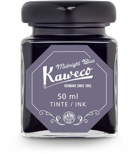 Kaweco - Ink bottle en Mini Converter inklapbaar - Midnight Blue - potje vulpeninkt - Midnight Blue originele Kaweco-inkt in 50 ml glas