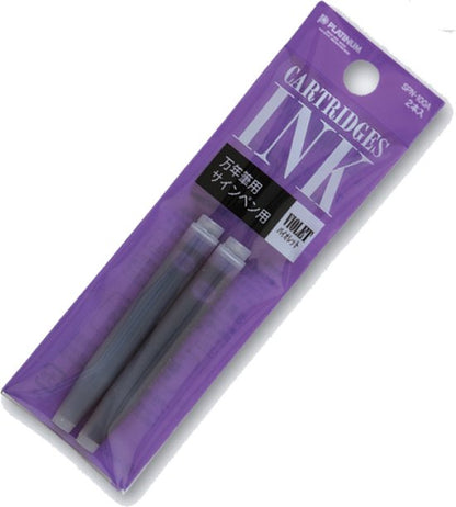 Platinum Japan - Plaisir Fountain Pen - FIJN - Vulpen - Blauw - penpunt: fijn 03 - Met extra navullingen Paars