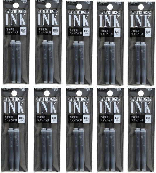 Platinum - Vulpeninkt - 10 zakjes van 2 patronen - Zwart