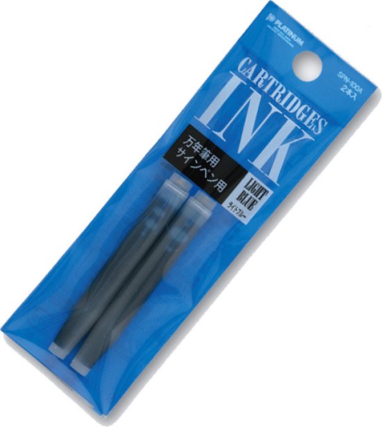 Platinum Japan - Plaisir Fountain Pen - Medium - Vulpen - Blauw - penpunt: Medium 05 - Met extra vullingen Lichtblauw