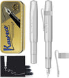 Kaweco Cadeauset - Vulpen - Nostalgic Octagonal Clip CHROME - ALUMINIUM SPORT - Sport Aluminium Silver (MAT) - Fine - Vintage blikje - Extra Doosje Vullingen