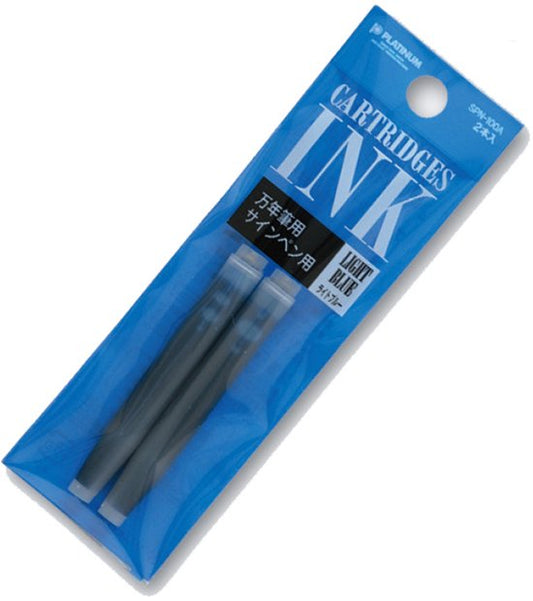 Platinum Japan - Plaisir Fountain Pen - FIJN - Vulpen - Roze - penpunt: fijn 03 - Met extra navullingen Lichtblauw