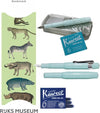 Kaweco Cadeauset (6 delig) Blikje, Vulpen mint M, Clip, Boekenlegger dieren, 2 doosjes vullingen