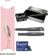 Kaweco Cadeauset (6 delig) Blikje, Vulpen grey M, Clip, Boekenlegger vogel, 2 doosjes vullingen