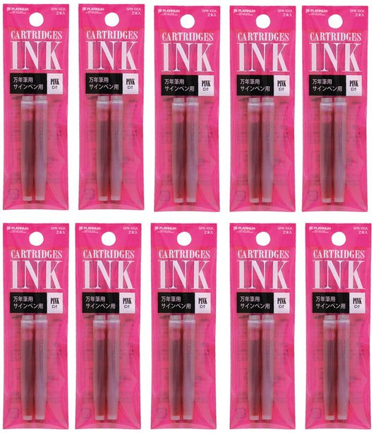 Platinum - Vulpeninkt - 10 zakjes van 2 patronen - Roze