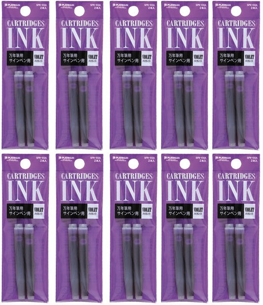 Platinum - Vulpeninkt - 10 zakjes van 2 patronen - Paars