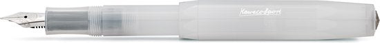 Kaweco (3delig) - 1 Vulpen FROSTED SPORT COCONUT Fountain Pen - Medium - Nostalgic Octagonal Clip Chrome - Doosje Vullingen