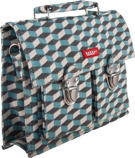 Bakker Made With Love - Schooltas - Handtas - Canvas - Fairtrade - Bowi - 25x19x7 - Mini