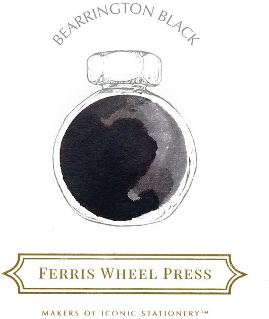 Ferris Wheel Press - schrijfinkt - klein flesje 10cc - FerriTales | Everyday Collection | Bearrington Black Ink 10ml