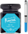 Kaweco - Ink bottle en Standaard Converter - Paradise Blue - potje vulpeninkt - Turkoise originele Kaweco-inkt in 50 ml glas - Converter met turkoise achterkant