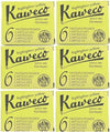 Kaweco Vulpen vullingen Geel, Highlighter Yellow, 6 doosjes