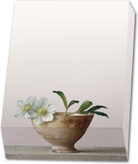 Memo blocnote: Helleborus in bruine kom, Ingrid Smuling