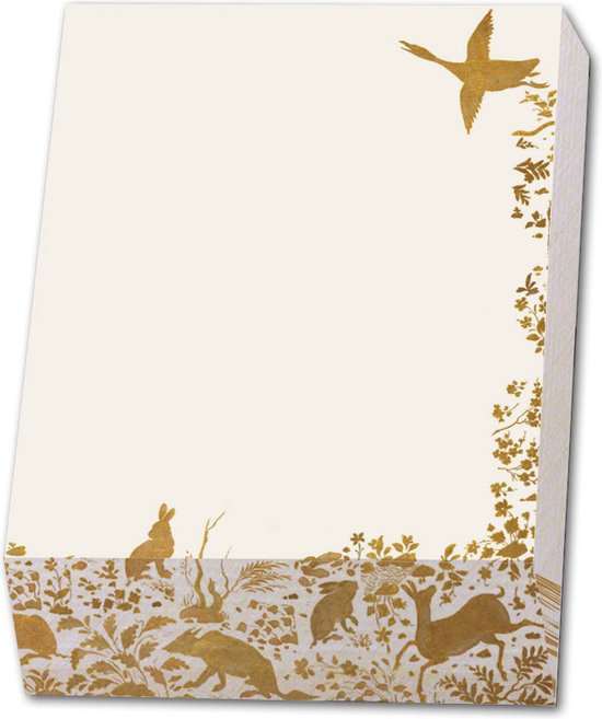 Bekking & Blitz - Memoblok - Memo blocnote - Notitieblok - Kunst - Dieren - Border details from the Book of Kings - Firdausi - Chester Beatty - Uniek design