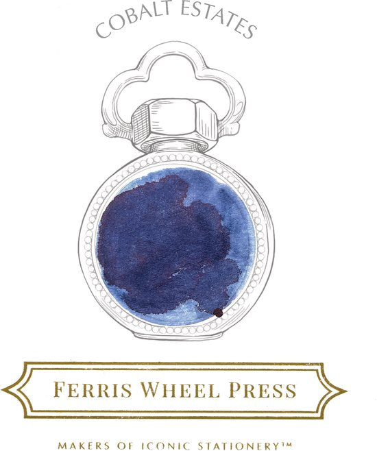 Ferris Wheel Press - schrijfinkt - klein flesje 10cc - Everyday Collection | Cobalt Estates Ink 10ml