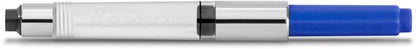 Kaweco - Ink bottle en Standaard Converter - Royal Blue - potje vulpeninkt - Blauwe originele Kaweco-inkt in 50 ml glas - Converter met blauwe achterkant - doosje 10 patronen