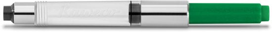 Kaweco - Ink bottle en Standaard Converter - Palm Green - potje vulpeninkt - Groene originele Kaweco-inkt in 50 ml glas - Converter met groene achterkant - doosje 10 patronen