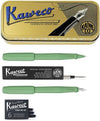 Kaweco - Pennenset - Perkeo Jungle Vulpen MEDIUM - Doosje vulpen inkt - Rollerbal - Zwarte EURO vulling met een lijndikte van 0,7 mm