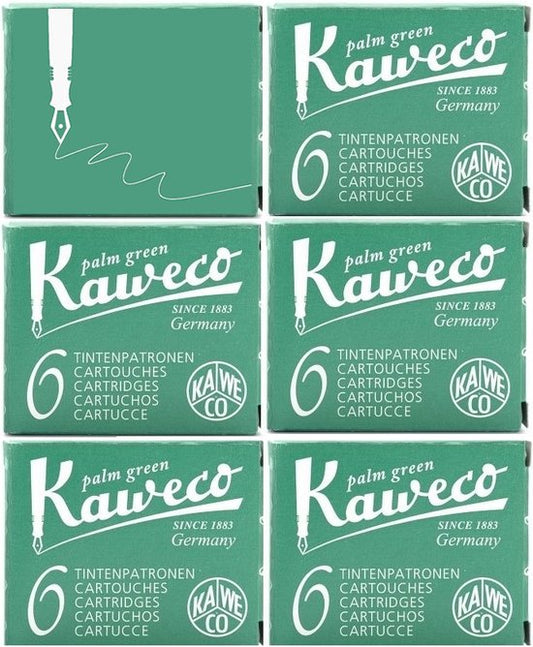 Kaweco Vulpen vullingen Groen, Palm Groen, 6 doosjes