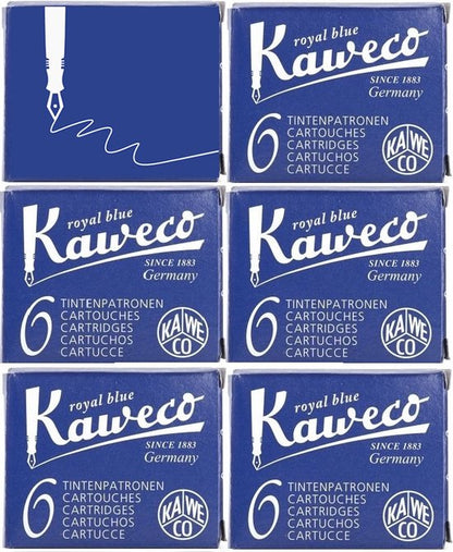 Kaweco Vulpen vullingen Blauw, Royal Blue, 6 doosjes