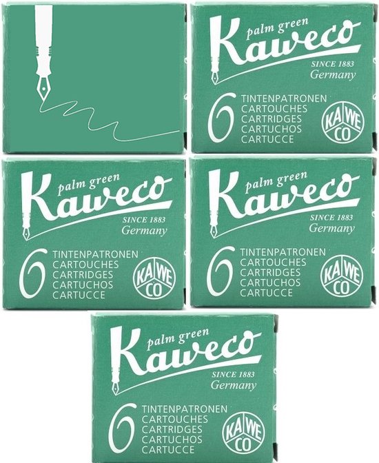 Kaweco Vulpen vullingen 5 doosjes Groen, Palm Groen