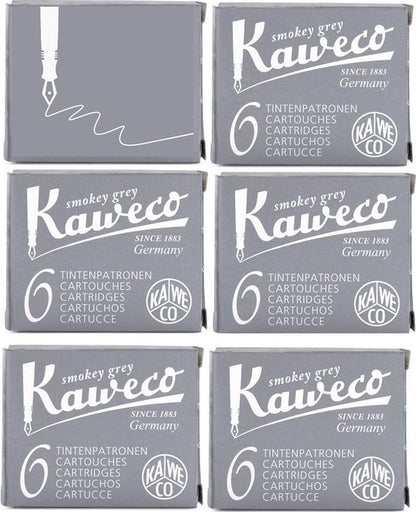 Kaweco Vulpen vullingen Grijs, Smokey Grey, 6 doosjes