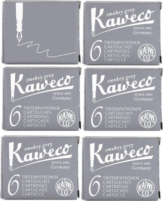Kaweco Vulpen vullingen Grijs, Smokey Grey, 6 doosjes