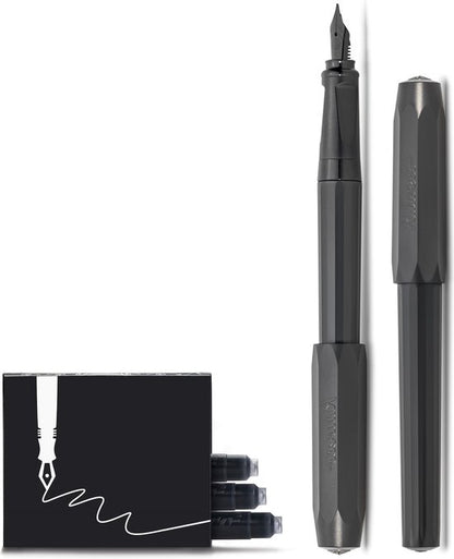 Kaweco - Vulpen - Perkeo All Black - Zwart - Medium - Doosje vullingen