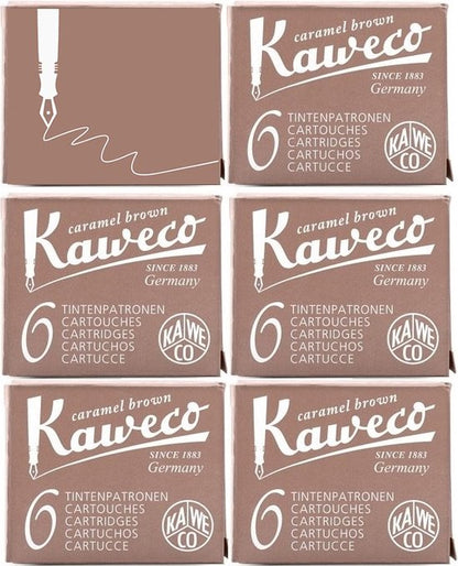 Kaweco - Vulpen vullingen - 6 doosjes - Bruin - Sepia Bruin, Caramel Bruin